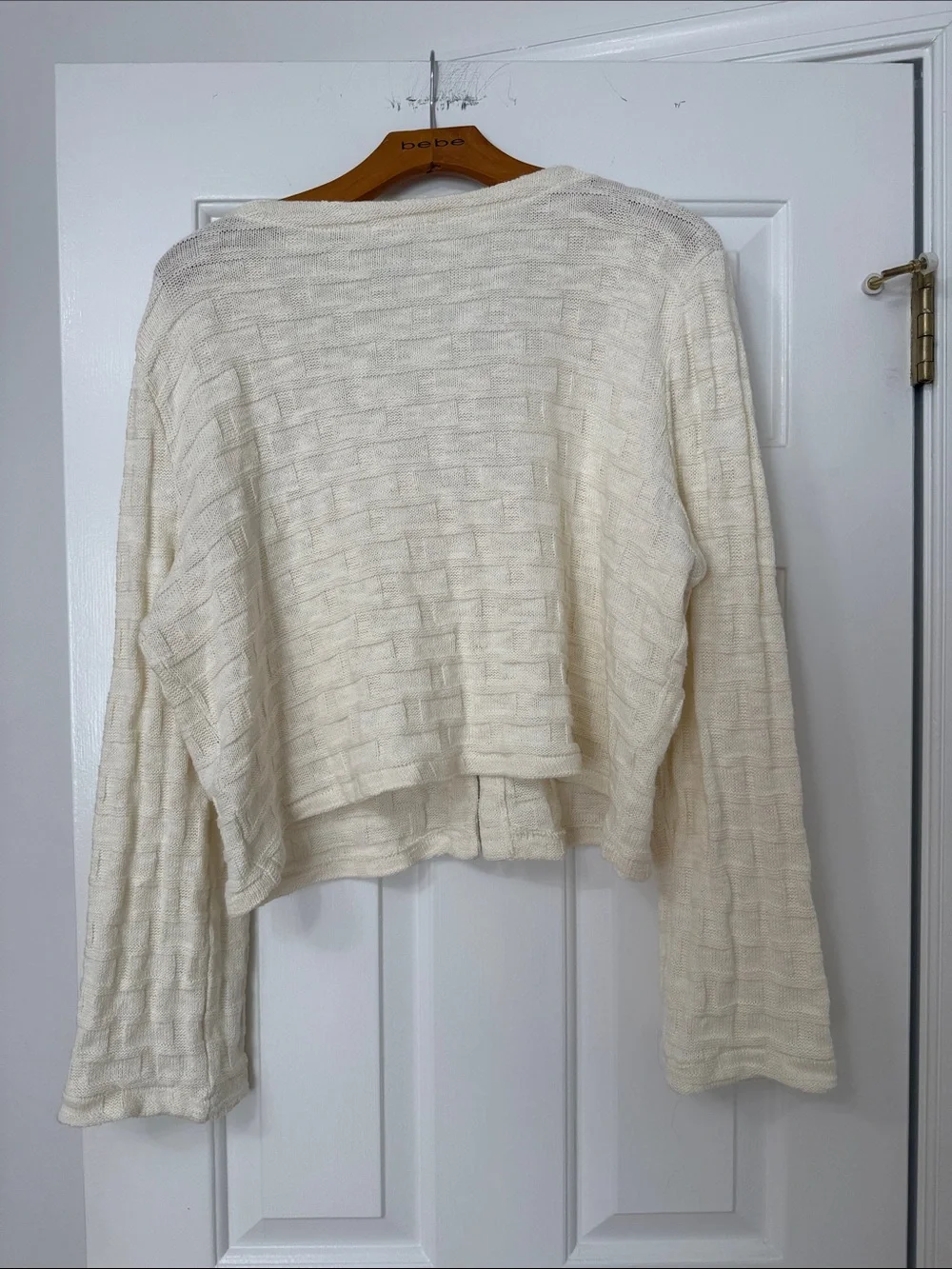 Madewell Ivory Textured V-Neck Button Cardigan - Picture 2 of 3
